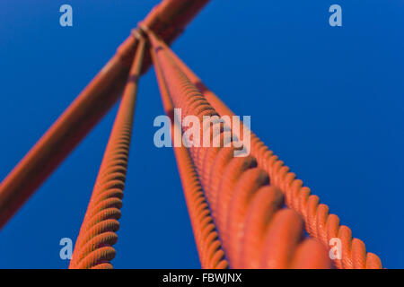 Nahaufnahme von der Golden Gate Bridge Stockfoto