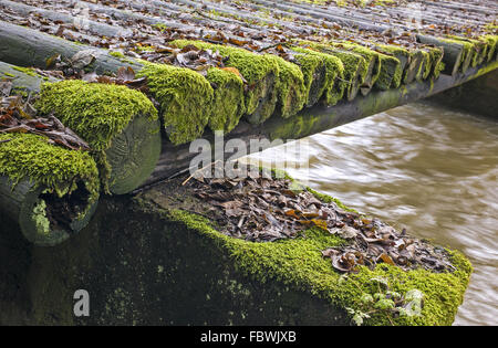 Alte Fußgängerbrücke Stockfoto