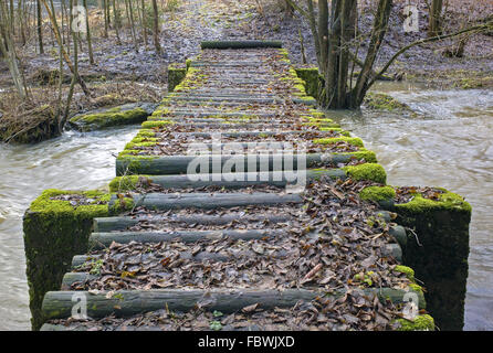 Alte Fußgängerbrücke Stockfoto