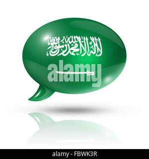 Saudi-Arabien-Flagge-Sprechblase Stockfoto