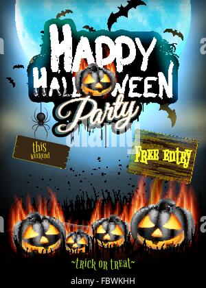 Happy Halloween-Party. EPS 10 Stock Vektor