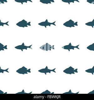 Nahtlose Muster der Fische Stock Vektor
