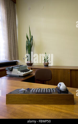 Büro von Erich Mielke in das Stasi-museum Stockfoto