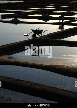 Abendstimmung in der Saline Stockfoto