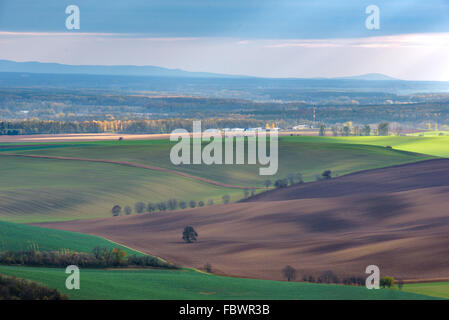 Tschechische Landschaft, Süd-Mähren. Stockfoto