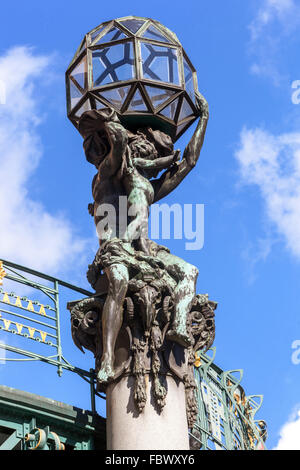 Prager Gemeindehaus Prager Jugendstil lampe Obecni Dum Stockfoto