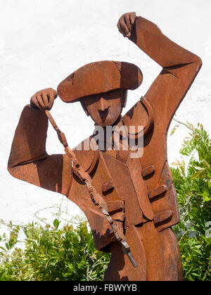 Denkmal der Banderilleros vor der Stierkampfarena Plaza de Toros von Ronda Stockfoto