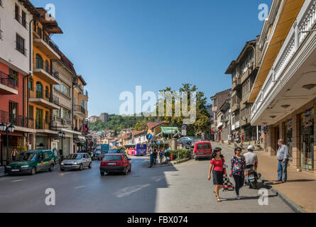 Stefan Stambolov Street in Veliko Tarnovo, Bulgarien Stockfoto