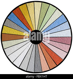 Fassade Farbe Swatch Ausschnitt Stockfoto