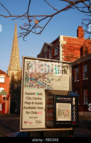 York Tourist Board Landkarte England UK Großbritannien Europa Stockfoto