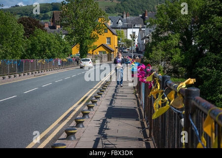 Kommen in Hay-on-Wye, Wales während Literaturfestival Stockfoto