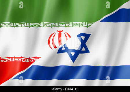 Iran und Israel Flagge Stockfoto