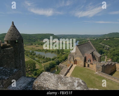 Schloss Beynac, mittelalterliche Burg in Dordogne, Frankreich Stockfoto