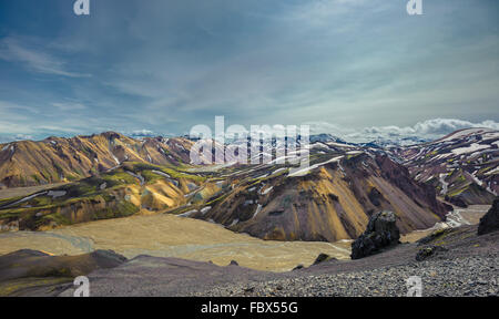 Malerischen Hochland Landmannalaugar, Island Stockfoto