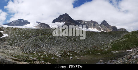 Auf dem Weg zum Ochsentaler Gletscher Stockfoto