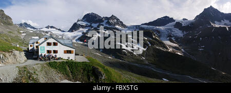 Wiesbadener Hütte - Silvretta Hauptreihe Stockfoto