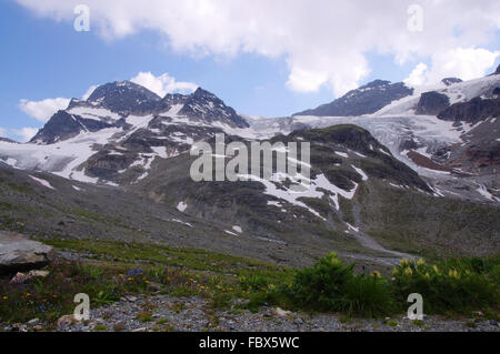 Der Piz Buin in der Silvretta Stockfoto