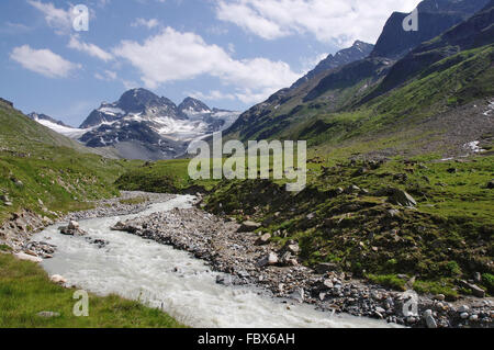 Piz Buin und den Ursprung der Ill Stockfoto