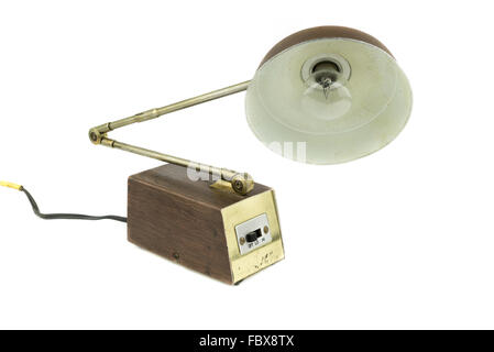 Vintage, Retro-flexible Schreibtischlampe, isolieren, weißen Hintergrund Stockfoto