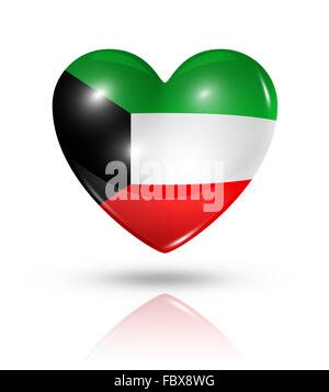 Kuwait, Flaggensymbol Herzen lieben Stockfoto