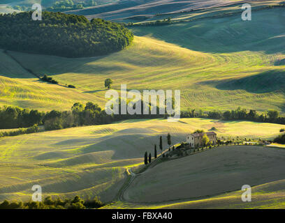 Toskanische Landschaft der Nationalpark des Val d ' Orcia, ein UNESCO-Weltkulturerbe Stockfoto