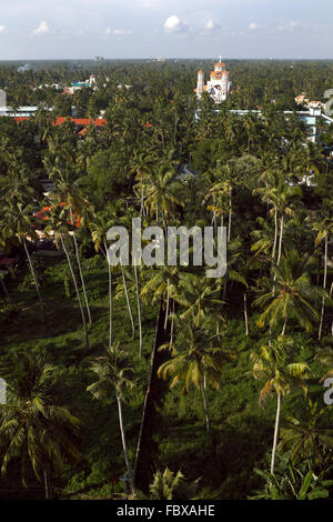 Blick von der Thangassery Leuchtturm, Kollam (Quilon), Kerala, Indien Stockfoto