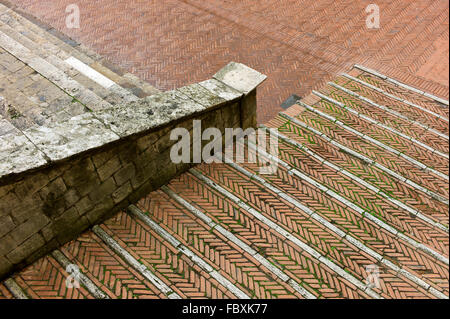 Backstein Pflaster im Fischgrätmuster Stockfoto, Bild: 25498806 - Alamy