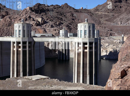 Hoover Dam, Nevada, USA, Vereinigte Staaten, Amerika, Damm, Mauer ...