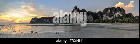 Panorama Railay Strand in Krabi Thailand Stockfoto