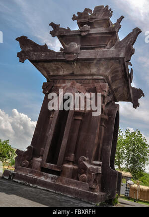 zeigt den Tanah Lot Tempel in Bali Insel Stockfoto
