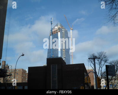 Die im Bau 10 Hudson Yards in New York auf Donnerstag, 8. Januar 2015. Das Gebäude wird Trainer, L'Oreal USA und andere Firmen untergebracht. (© Richard B. Levine) Stockfoto