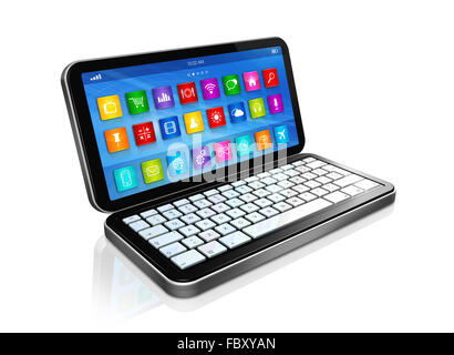 Smartphone, Netbook - apps-Symbole-Benutzeroberfläche Stockfoto