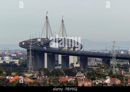 West Gate Brücke über den Yarra River in Melbourne Stockfoto