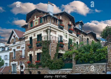 Haus in Montmartre. Stockfoto