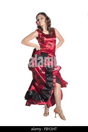 Junge Frau tanzt flamenco Stockfoto