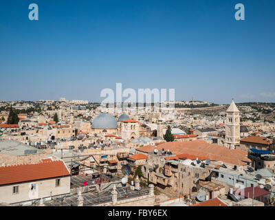 Jerusalemer gesehen von oben auf den Turm von David Stockfoto