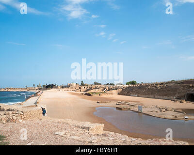 Herodian Amphitheater, Caesarea Stockfoto