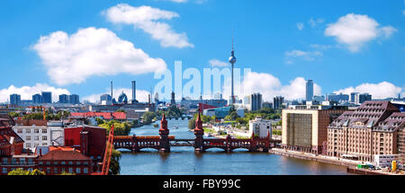 Luftaufnahme Berliner skyline Stockfoto