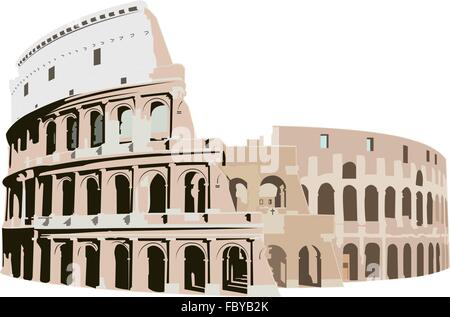 Das Kolosseum in Rom, Italien Stock Vektor