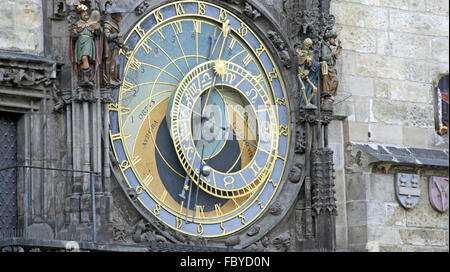 Astronomische Uhr in Prag Stockfoto