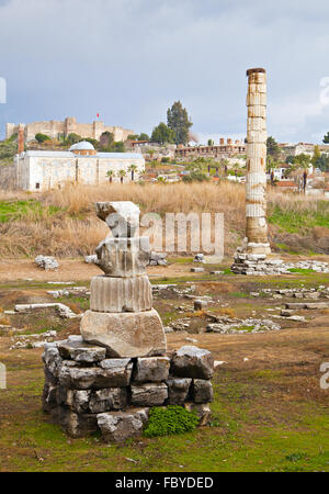 Ruinen des Artemision in Ephesos Stockfoto