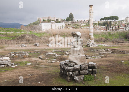 Ruinen des Artemision in Ephesos Stockfoto