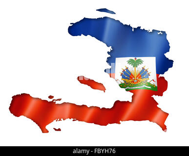 Haitianischen Flagge Karte Stockfoto