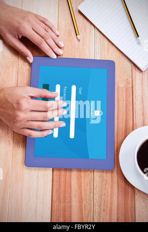 Zusammengesetztes Bild des online-banking Stockfoto