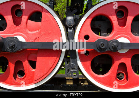 Alte Bahn-Rad Stockfoto