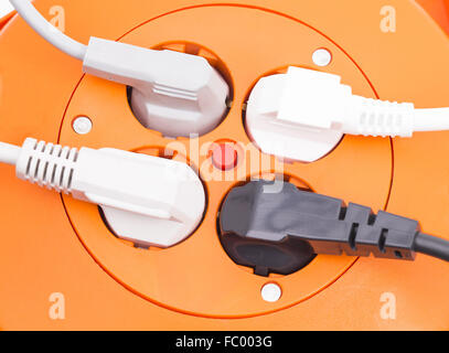 Multi Stecker und Stromkabel Stockfoto