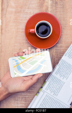 Zusammengesetztes Bild des digitalen Bildes Karte Stockfoto