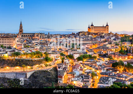 Toledo, Spanien alt Stadt Stadt Skyline. Stockfoto