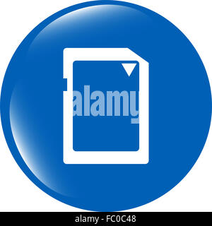 Einfache Web-Symbol: compact Memory-Karte-Taste Stockfoto