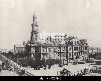 SYDNEY. Das neue Rathaus. New South Wales, antique print 1895 Stockfoto